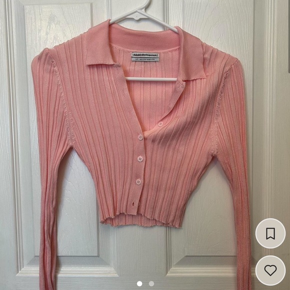 Urban Outfitters/ pink long sleeve/ cropped/ size small - Picture 1 of 2